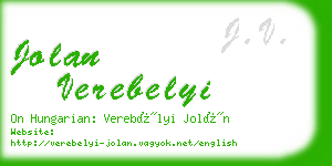 jolan verebelyi business card